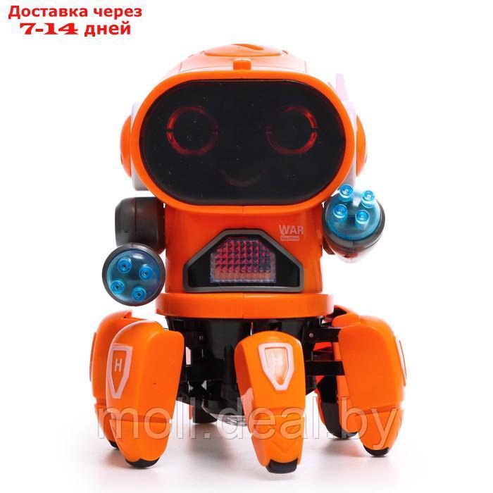 Робот музыкальный "Вилли", русское озвучивание, световые эффекты, цвет оранжевый - фото 2 - id-p215507192