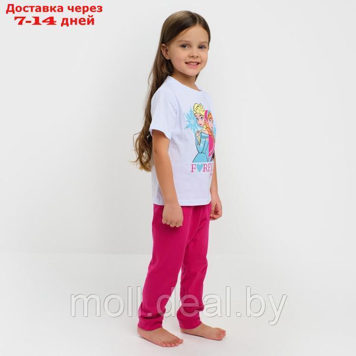 Комплект для девочки (футболка, брюки) "Холодное сердце", Disney, рост 98-104 (30) - фото 4 - id-p215507233