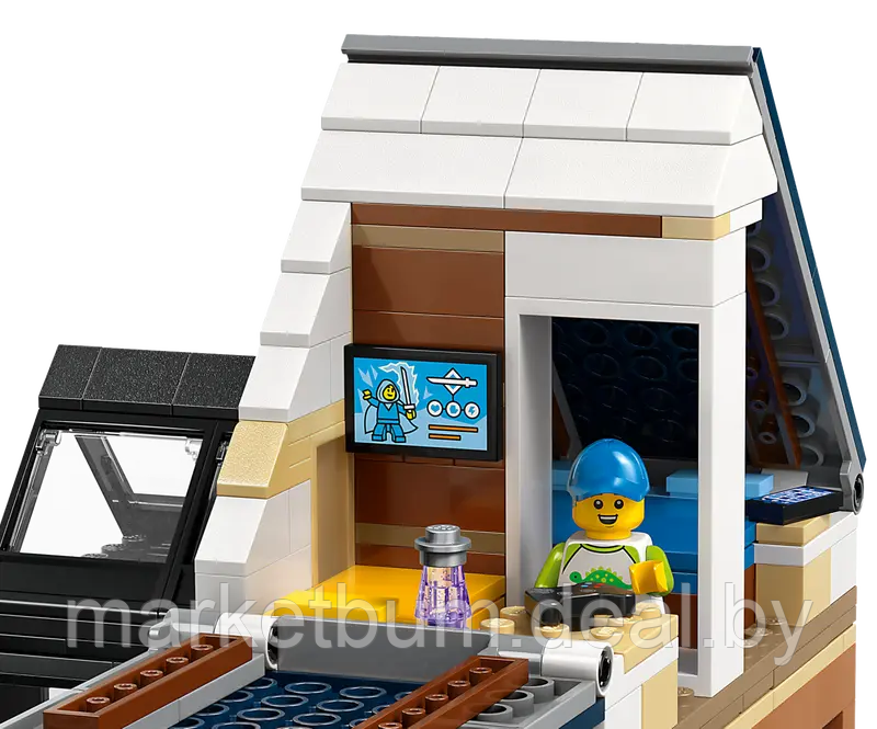Конструктор LEGO City 60398, Семейный коттедж и электромобиль. - фото 6 - id-p215520244