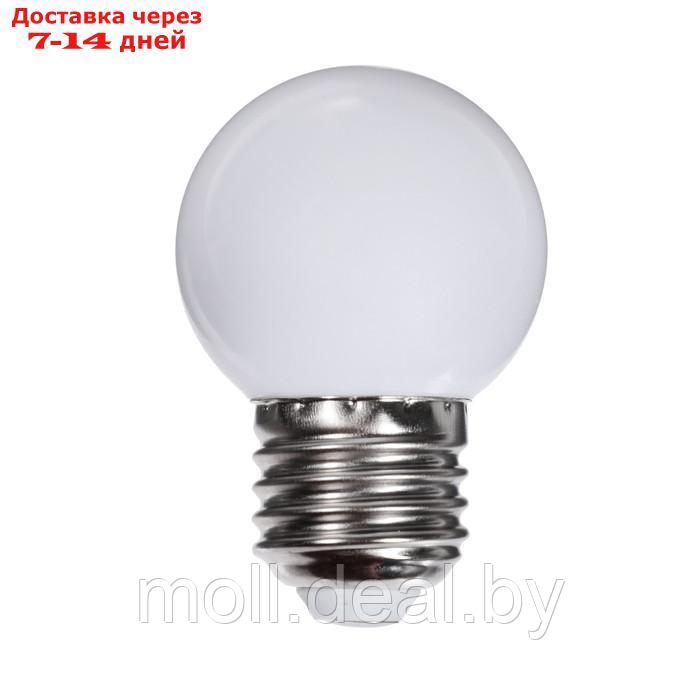 Лампа светодиодная Luazon Lighting, G45, Е27, 1.5 Вт, для белт-лайта, т-белая наб 20 шт - фото 2 - id-p215506271