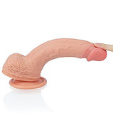 Фаллос на присоске с мошонкой Dual-Layered Silicone Dildo 22 см, фото 5