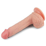 Фаллос на присоске с мошонкой Dual-Layered Silicone Dildo 22 см, фото 4