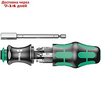 Набор WERA WE-073240, 6 бит, рукоятка-держатель с патроном, стопорное кольцо, магнит