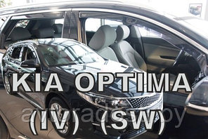 Ветровики вставные для Kia Optima JF (2016-) универсал / Киа Оптима [20184] (HEKO)