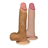 Фаллоимитатор на присоске с мошонкой Dual-Layered Liquid Silicone Nature Cock 21 см, Ø 3,5 см, фото 10