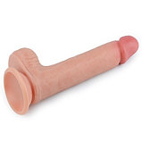Фаллоимитатор на присоске с мошонкой Dual-Layered Liquid Silicone Nature Cock 21 см, Ø 3,5 см, фото 5