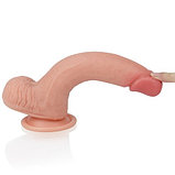 Фаллоимитатор на присоске с мошонкой Dual-Layered Liquid Silicone Nature Cock 21 см, Ø 3,5 см, фото 6