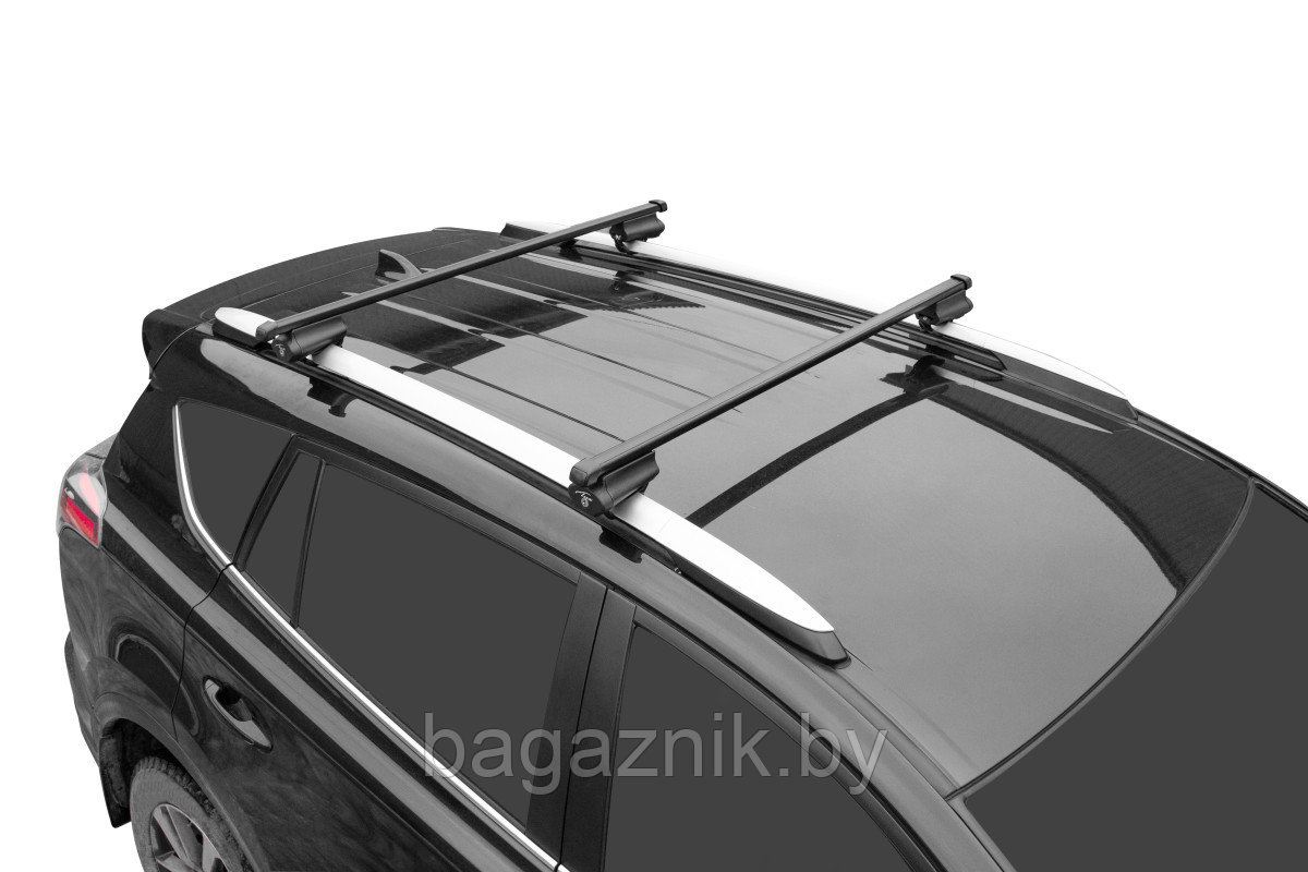 Багажник LUX БЭЛТ (для толстых рейлингов) с прямоугольными дугами в пластике - фото 6 - id-p215520419