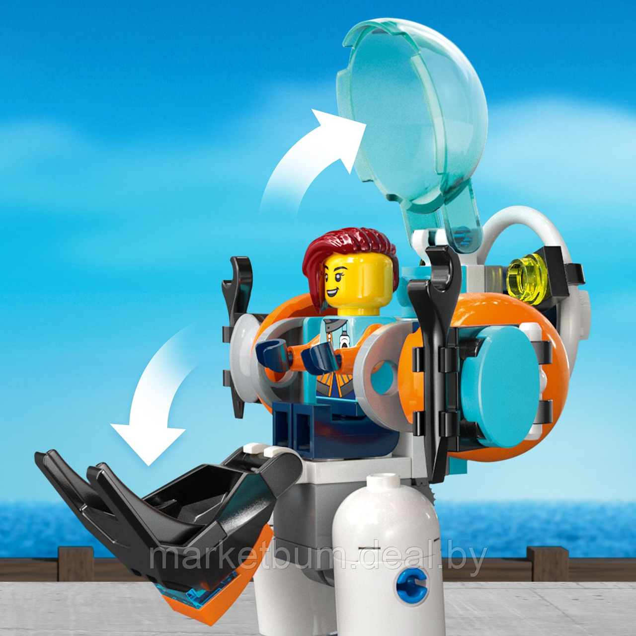Конструктор LEGO City 60379, Подводная лодка исследователя морского дна - фото 6 - id-p215520810