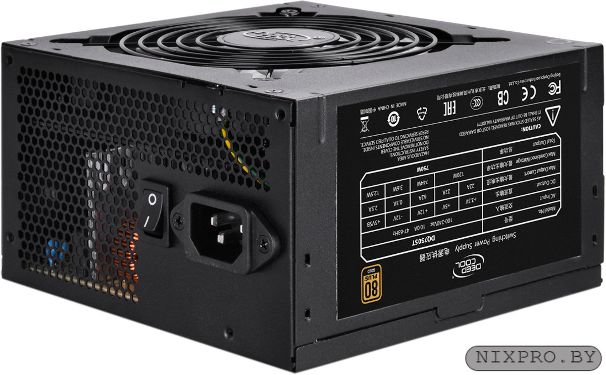 Блок питания Deepcool DP-GD-DQ750ST 750W ATX (24+2x4+4x6/8пин)