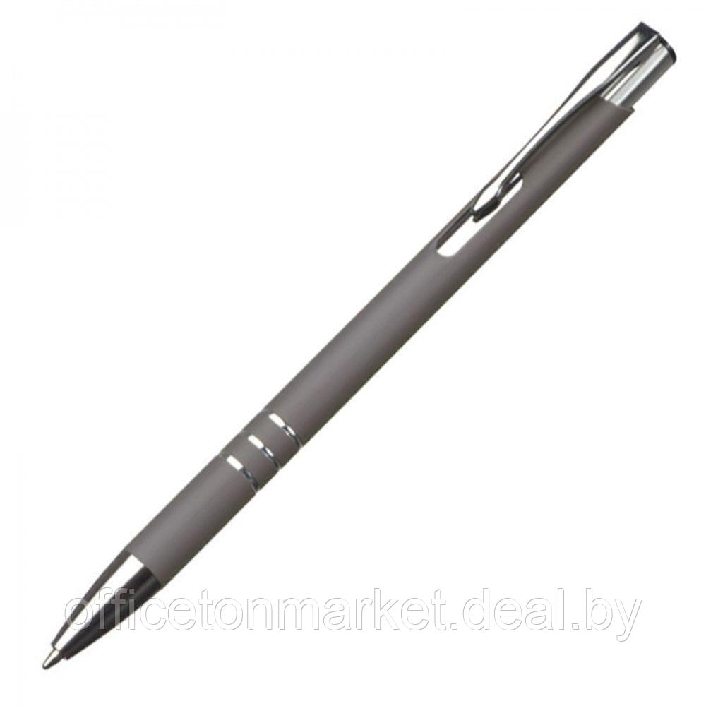 Ручка шариковая автоматическая "New Jersey", 0.7 мм, серый, серебристый, стерж. синий - фото 1 - id-p215520943