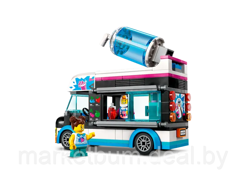 Конструктор LEGO City 60384, Фургон для шейков Пингвин - фото 7 - id-p215522311