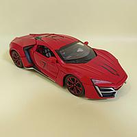 Металлическая модель Lykan Hypersport супер спорткар с паром, свет, звук, инерция, двери открываются