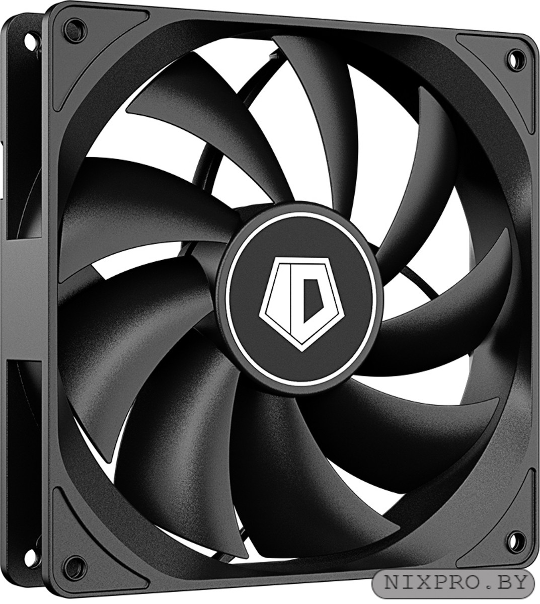 Вентилятор 120mm ID-Cooling FL-12025K BLACK (3pin,120x120x25мм, черный, 1250об/мин, UltraQuiet) BOX