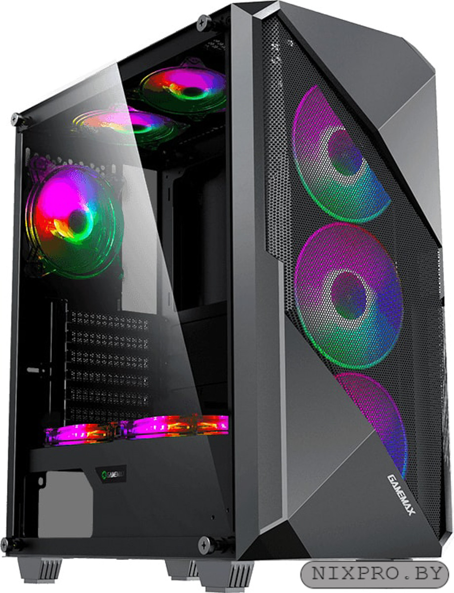 Miditower GameMax REVOLT ATX без БП, с окном