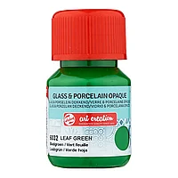 Краски декоративные "GLASS&PORCELAIN OPAQUE", 30 мл, 6032 зеленый