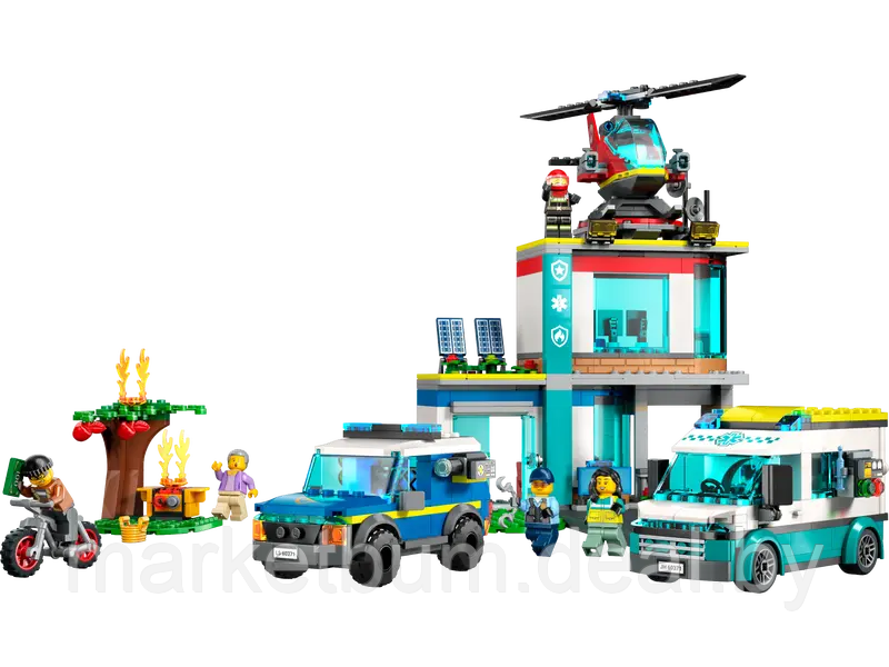 Конструктор Lego City 60371, Штаб спасательных машин - фото 3 - id-p215523033