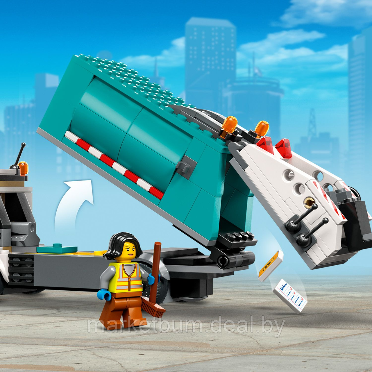 Конструктор LEGO City 60386, Грузовик для перевозки отходов - фото 4 - id-p215523261