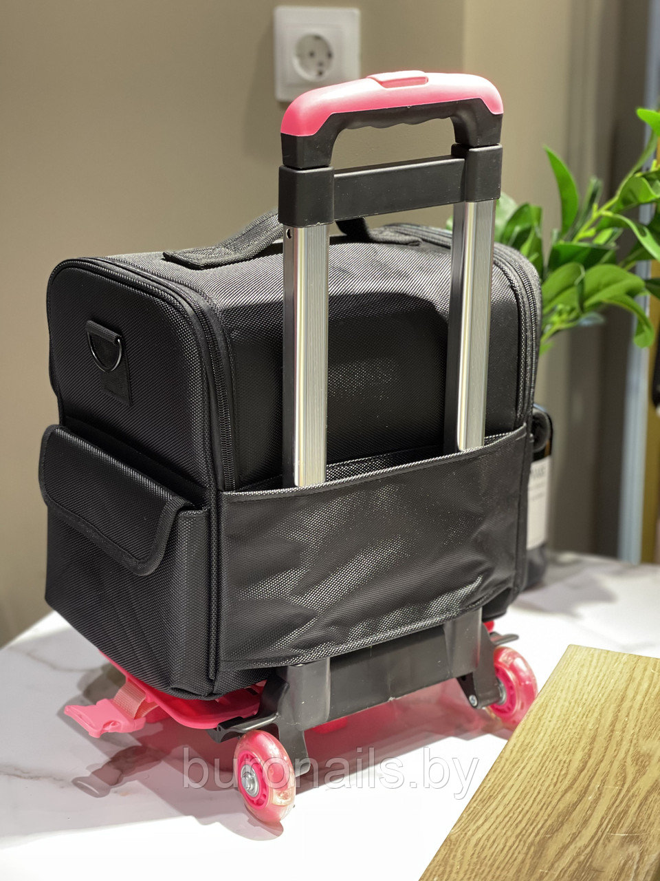 Cъемная тележка (мобильные колеса) для сумок (розовый) - фото 9 - id-p204695544