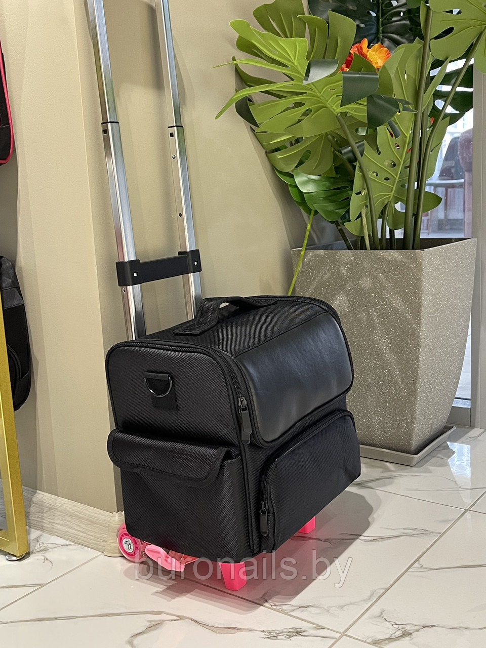 Cъемная тележка (мобильные колеса) для сумок (розовый) - фото 10 - id-p204695544