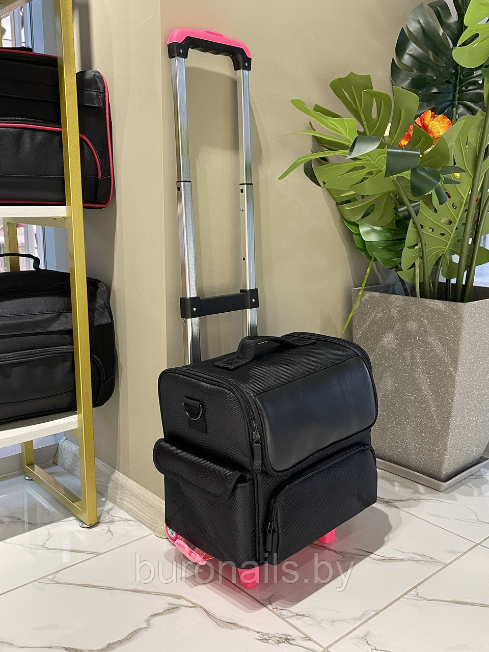 Cъемная тележка (мобильные колеса) для сумок (розовый) - фото 8 - id-p204695544