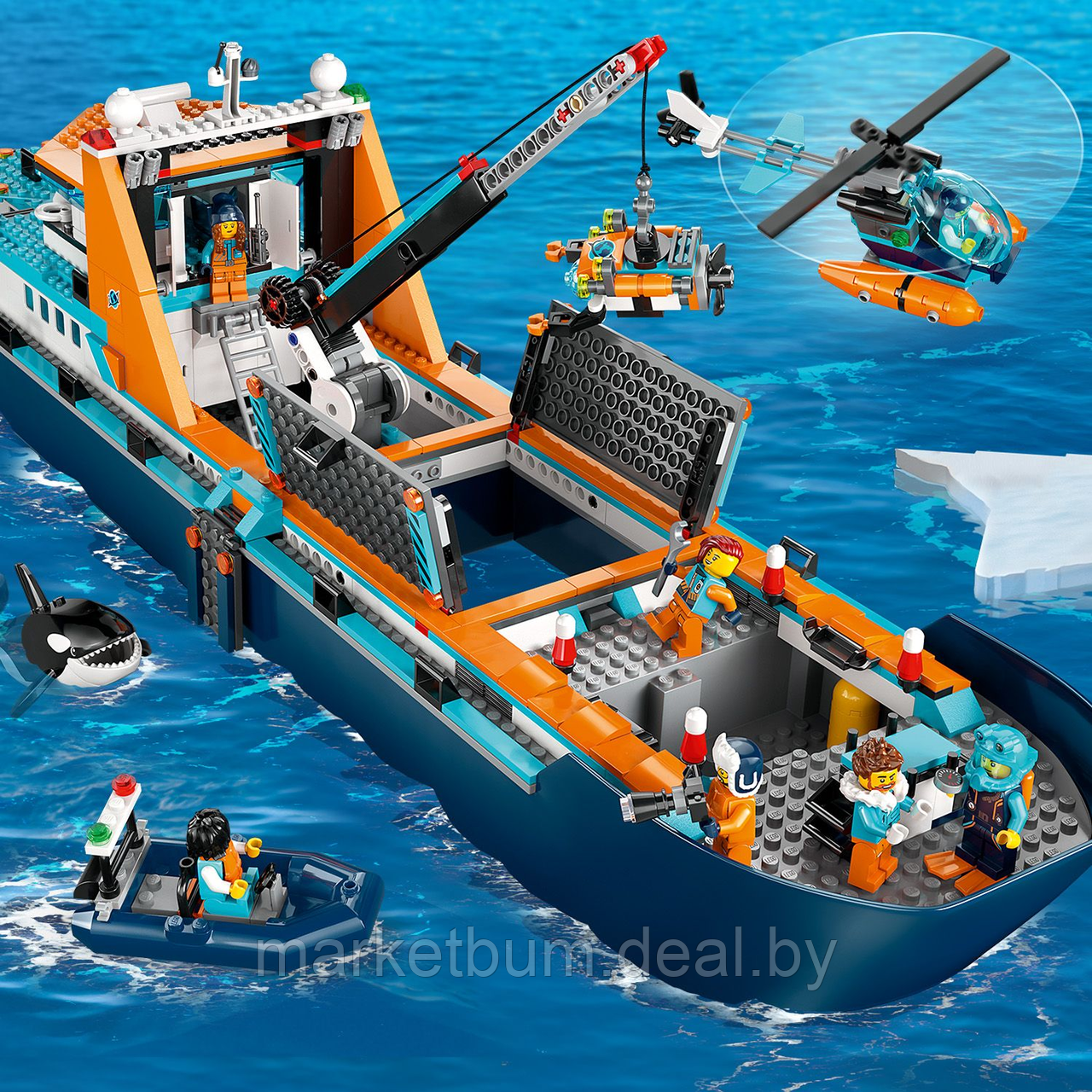 Конструктор Lego City 60368, Лодка Арктического исследователя - фото 4 - id-p215523292