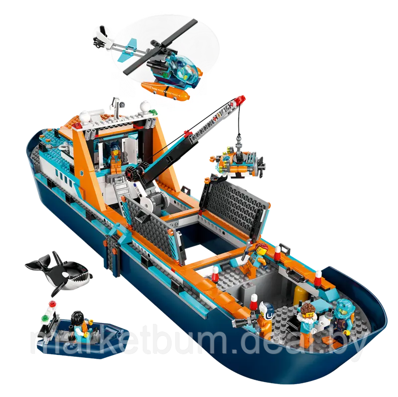 Конструктор Lego City 60368, Лодка Арктического исследователя - фото 10 - id-p215523292