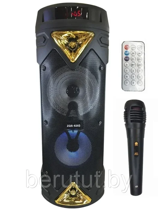 Акустическая колонка напольная Bluetooth BT SPEAKER ZQS 6203 с микрофоном - фото 3 - id-p215525708
