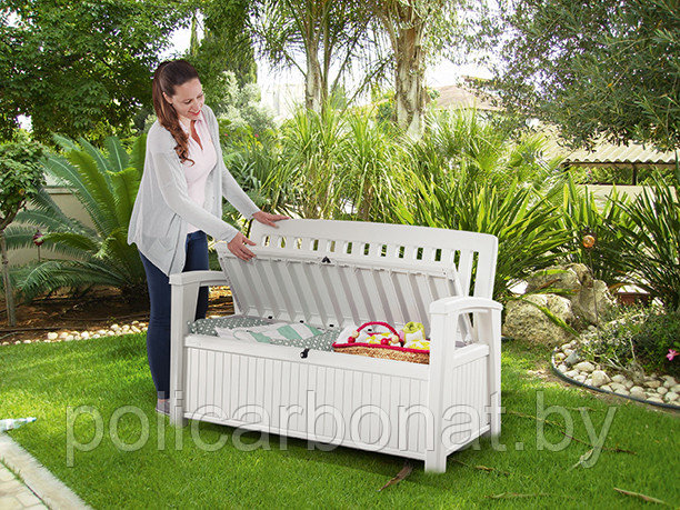 Садовая скамейка Keter Patio Bench, белая - фото 5 - id-p215526862