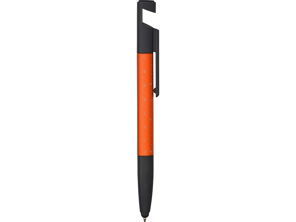 Ручка-стилус металлическая шариковая многофункциональная (6 функций) Multy, оранжевый - фото 3 - id-p215527425