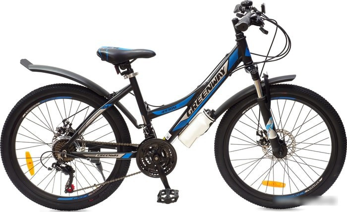 Велосипед Greenway 4930M 24 р.15 2021 (черный/синий) - фото 1 - id-p210498112