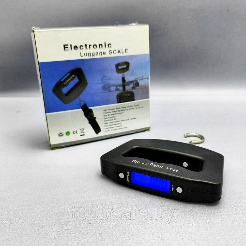 Ручные багажные весы (Безмен) электронные цифровые с LCD дисплеем Electronic Luggage Scale до 50 кг - фото 5 - id-p215527394