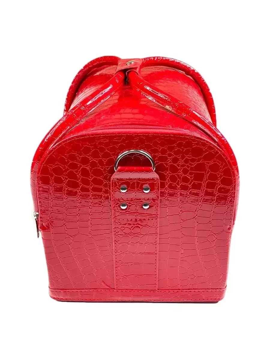 Сумка-чемодан Nail-beauty / косметический кейс для маникюра для косметики / косметичка (Красный-Чёрный) - фото 4 - id-p215527320