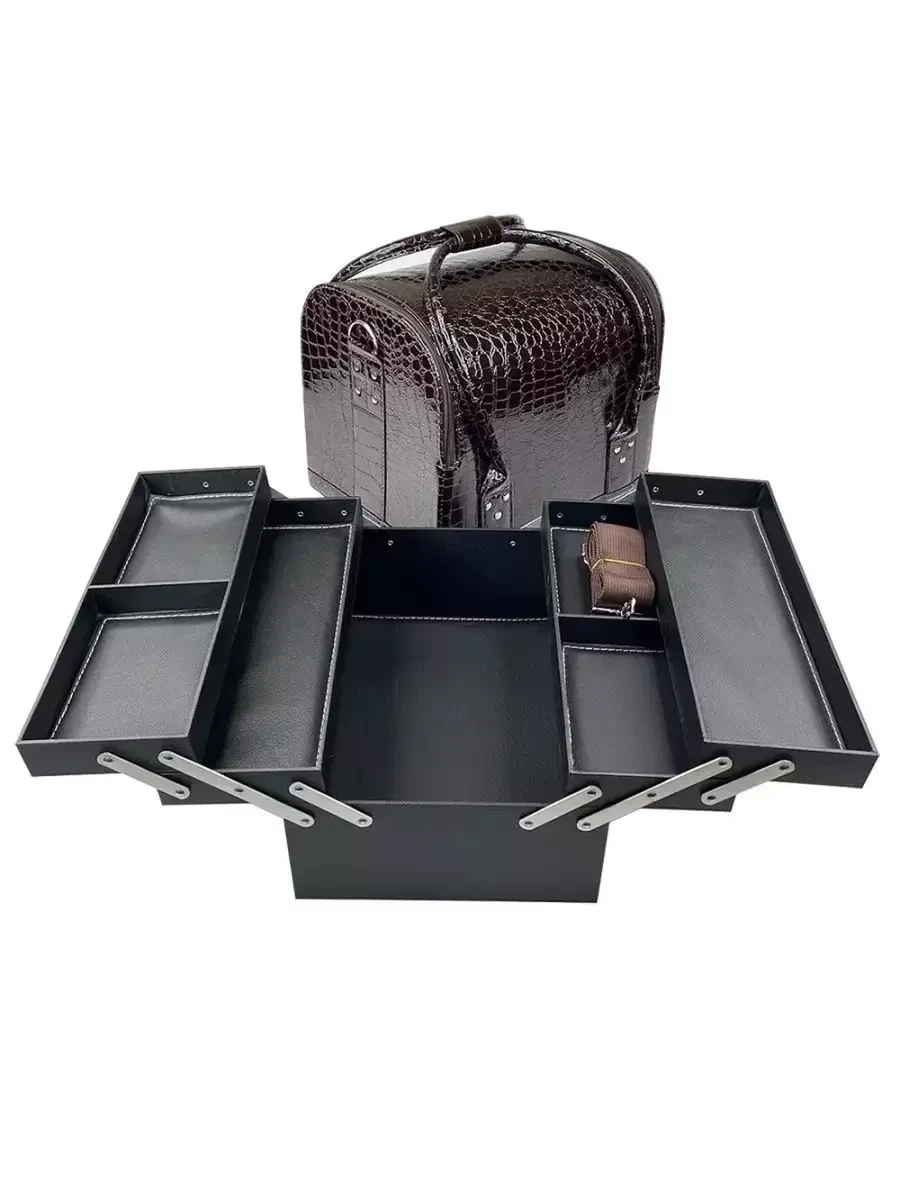Сумка-чемодан Nail-beauty / косметический кейс для маникюра для косметики / косметичка (Чёрный) - фото 3 - id-p215527321