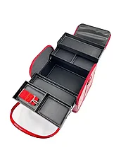 Сумка-чемодан Nail-beauty / косметический кейс для маникюра для косметики / косметичка (Красный-Чёрный), фото 3