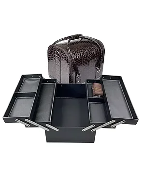 Сумка-чемодан Nail-beauty / косметический кейс для маникюра для косметики / косметичка (Чёрный), фото 2