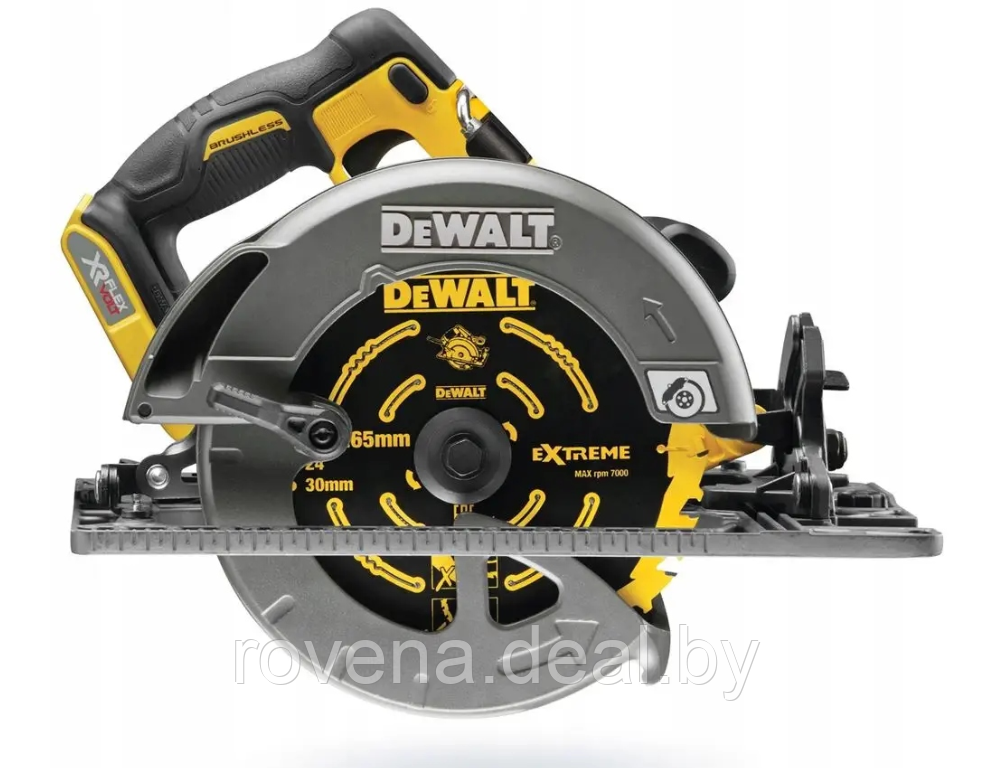 АККУМУЛЯТОРНАЯ ЦИРКУЛЯРНАЯ ПИЛА 190 ММ 54 В FLEXVOLT DEWALT DCS579N - фото 2 - id-p215530684