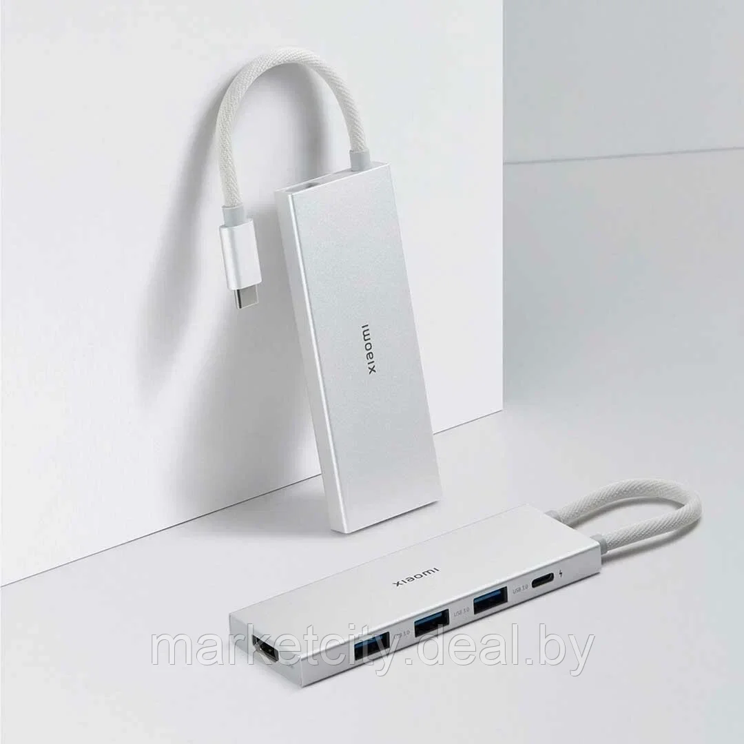 Док-станция Xiaomi 5 в 1 с USB Type-C USB3.0 HDMI 4K PD100W (XMDS05YM) - фото 3 - id-p215534914