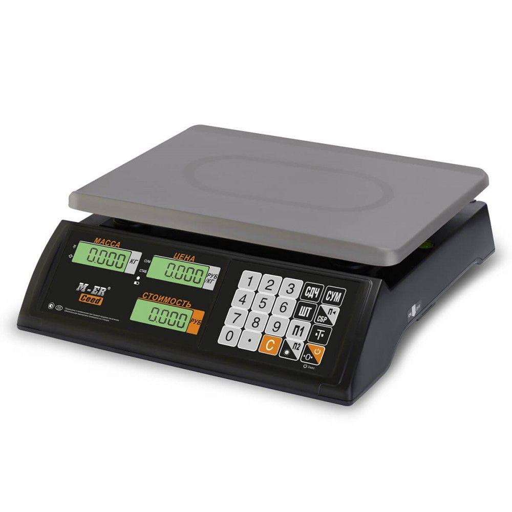 Весы торговые настольные MERTECH M-ER 327AC-32.5 LCD Black (325x230)