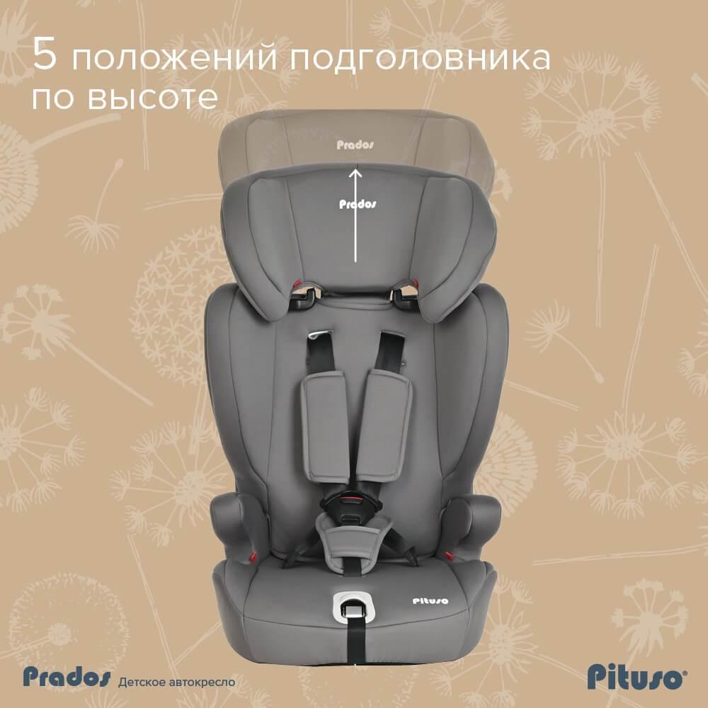 Детское автокресло Pituso (9-36 кг) Prados Black Grey/Черно-Серый - фото 6 - id-p215534976