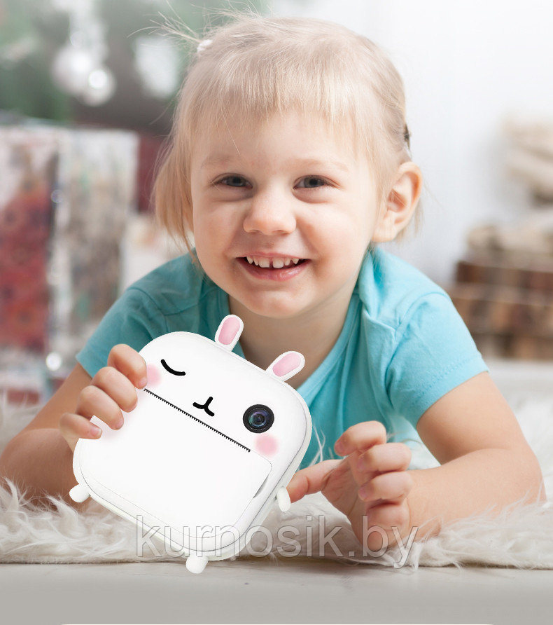 Фотоаппарат детский с мгновенной печатью, фотокамера с печатной бумагой Print Camera M2 Белый кролик - фото 8 - id-p215534980