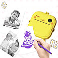 Фотоаппарат детский с мгновенной печатью, фотокамера с печатной бумагой Print Camera M2 Желтый цыпленок, фото 8