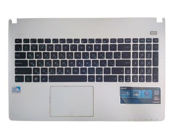 Верхняя часть корпуса (Palmrest) Asus VivoBook X501 с клавиатурой, белый, RU (с разбора)