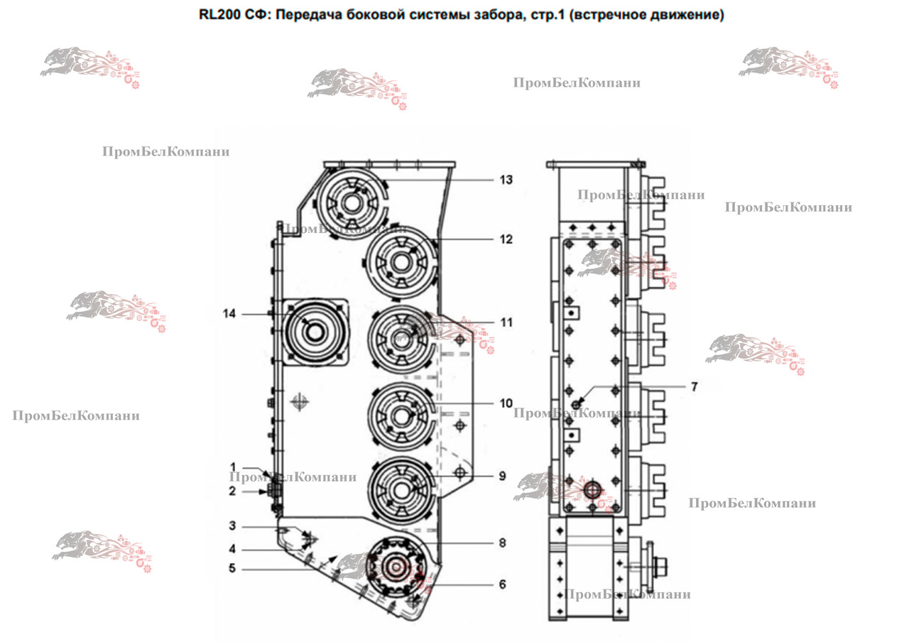 Коробка передач  28-M28-007-162 (28-M28-007-160) для свеклопогрузчика Franz Kleine (Кляйн) RL 200 SF Mouse