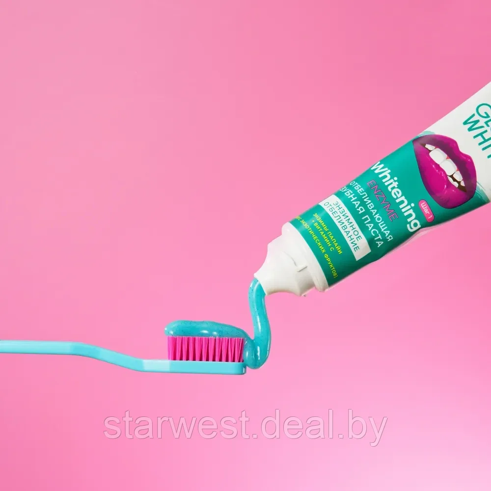 GLOBAL WHITE Enzyme Whitening 100 г Зубная паста отбеливающая для чувствительных для ежедневного применения - фото 4 - id-p215536525