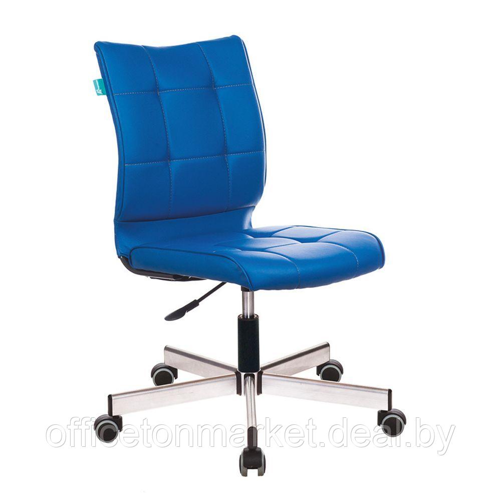 Кресло для персонала "Бюрократ CH-330M", кожзам, металл, синий - фото 1 - id-p213539312