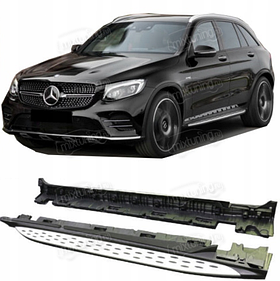 ПОРОГИ, ПОДНОЖКИ, СТУПЕНИ MERCEDES-BENZ GLC COUPE C253 2016-2019 (OEM)