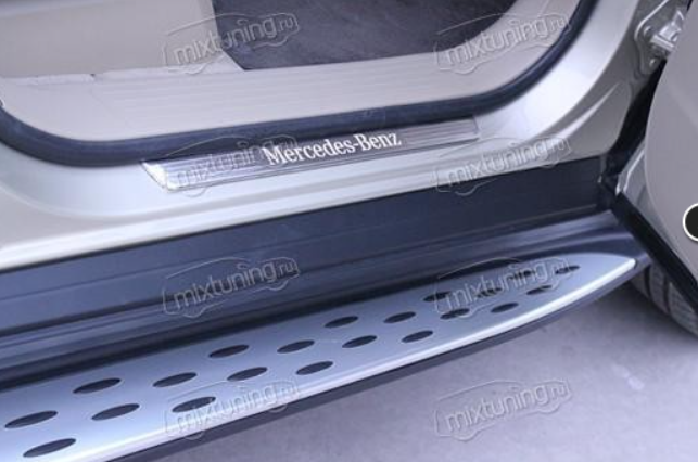 ПОРОГИ, ПОДНОЖКИ, СТУПЕНИ MERCEDES-BENZ GL-CLASS 2012-2016 (166) (КОПИЯ ОРИГИНАЛА - OEM STYLE) - фото 1 - id-p215544285