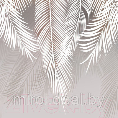 Фотообои листовые Citydecor Пальмовые листья с оттенком светло-серые - фото 2 - id-p215543450