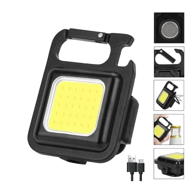 Фонарик - брелок аккумуляторный Keychain Light 5W (30 Led, 4 режима работы, магнит, карабин) - фото 1 - id-p215548196